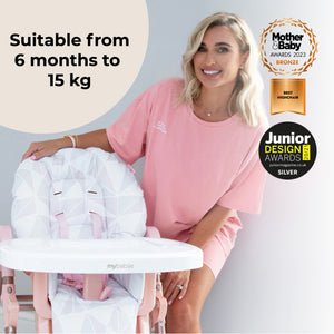 My Babiie MBHC8 Premium Highchair - Billie Faiers Rose Gold