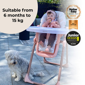 My Babiie MBHC8 Premium Highchair - Rose Gold