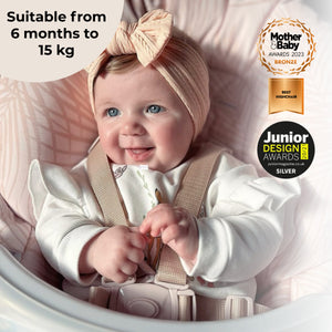 MBHC8 Premium Highchair - Rose Gold Blush Tropical