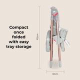 MBHC8 Premium Highchair - Rose Gold Grey Tropical - Grade A