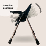 My Babiie MBHC9 Luxe Highchair from Birth - Rose Gold Black