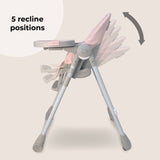 My Babiie MBHC9 Luxe Highchair from Birth - Pink & Grey