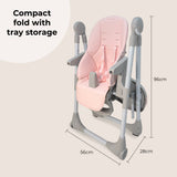 My Babiie MBHC9 Luxe Highchair from Birth - Pink & Grey