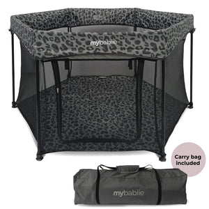 Baby Playpen - Grey Leopard - Grade A