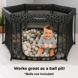 My Babiie Baby Playpen - Grey Leopard