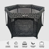 Baby Playpen - Grey Leopard - Grade C