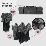 Baby Playpen - Grey Leopard - Grade C
