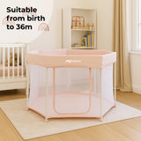 Baby Playpen - Blush Pink - Grade A