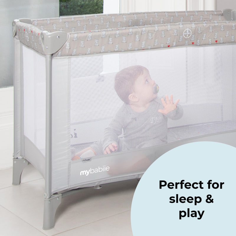 My Babiie Dani Dyer Elephants Travel Cot