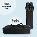 Travel Cot - Black Quilted - Grade A