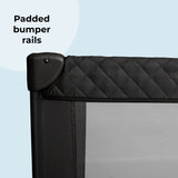 Travel Cot - Black Quilted - Grade A