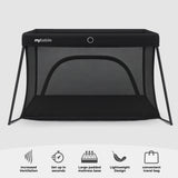 My Babiie Air-Light Luxe Travel Cot - Black - Grade C