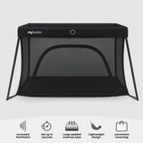 My Babiie Air-Light Luxe Travel Cot - Black - Grade B