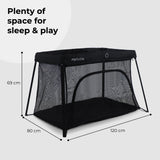 My Babiie MBTC2 Air-Light 2-in-1 Travel Cot - Black