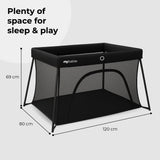 My Babiie Air-Light Luxe Travel Cot - Black - Grade B