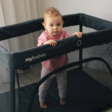 My Babiie Air-Light Luxe Travel Cot - Black - Grade B