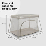 My Babiie MBTC2 Air-Light 2-in-1 Travel Cot - Ivory