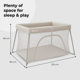 My Babiie Air-Light Luxe Travel Cot - Ivory - Grade C