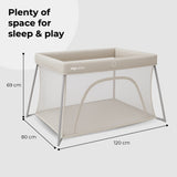 My Babiie Air-Light Luxe Travel Cot - Ivory - Grade A
