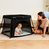 My Babiie Air-Light 3-in-1 Luxe Travel Cot - Black - Grade C