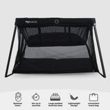 My Babiie MBTC3 Air-Light 3-in-1 Travel Cot with Bassinet - Black