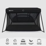 My Babiie Air-Light 3-in-1 Luxe Travel Cot - Black - Grade B