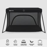 My Babiie Air-Light 3-in-1 Luxe Travel Cot - Black - Grade C