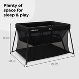 My Babiie Air-Light 3-in-1 Luxe Travel Cot - Black - Grade C