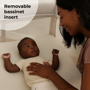 My Babiie Air-Light 3-in-1 Luxe Travel Cot - Ivory - Grade A