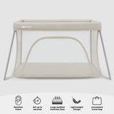 My Babiie Air-Light 3-in-1 Luxe Travel Cot - Ivory - Grade B