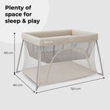 My Babiie Air-Light 3-in-1 Luxe Travel Cot - Ivory - Grade B