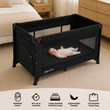 My Babiie MBTC4 LUXE 4-in-1 Travel Cot - Black - Grade A