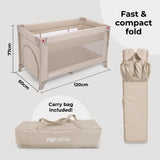 My Babiie MBTC4 LUXE 4-in-1 Travel Cot - Ivory - Grade A