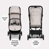My Babiie MBX2 Compact Stroller - Oatmeal