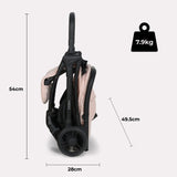 My Babiie MBX2 Compact Stroller - Blush Pink