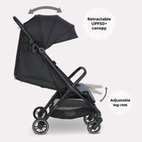 My Babiie MBX6 Compact Stroller - Black / Grey