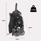My Babiie MBX6 Compact Stroller - Black / Grey