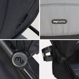 My Babiie MBX6 Compact Stroller - Black / Grey