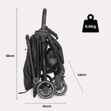 My Babiie MBX6 Auto-Fold Compact Stroller - Black