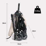 My Babiie MBX6 Compact Stroller - Fawn Leopard