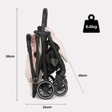 My Babiie MBX6 Compact Stroller - Pink Leopard - Grade C