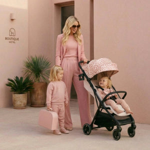 My Babiie MBX6 Compact Stroller - Pink Leopard - Grade B