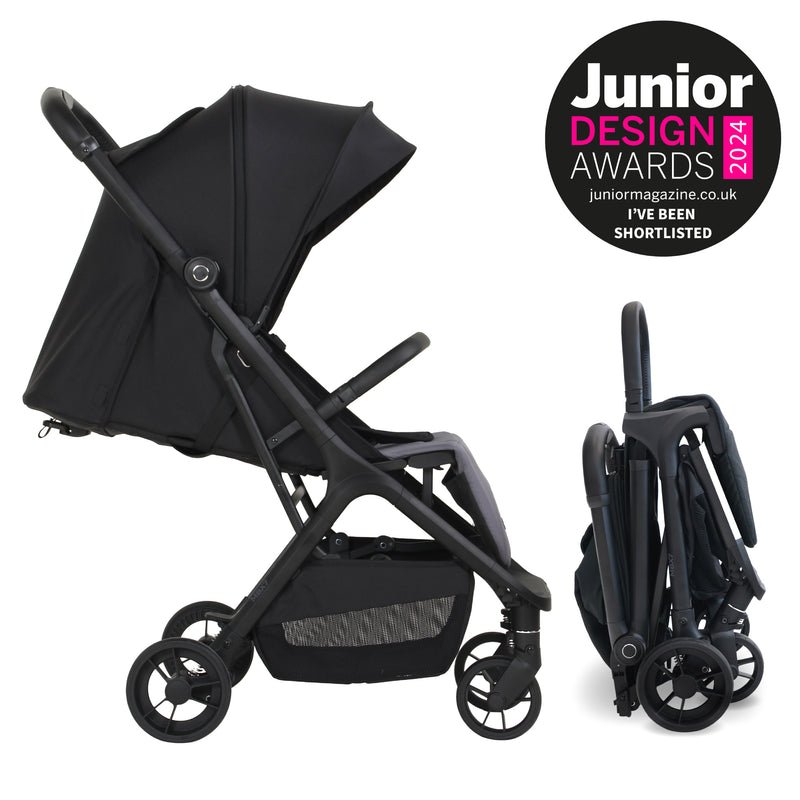 My Babiie MBX7 Plus Auto-Fold Stroller - Black & Grey