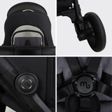 My Babiie MBX7 Plus Auto-Fold Stroller - Black & Grey