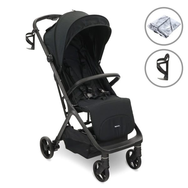 MBX7 Plus Auto-Fold Compact Stroller - Black