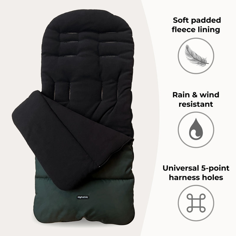 My Babiie Universal Footmuff - Forest Green