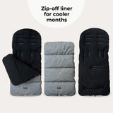 My Babiie Universal Footmuff - Grey & Black