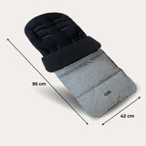 My Babiie Universal Footmuff - Grey & Black