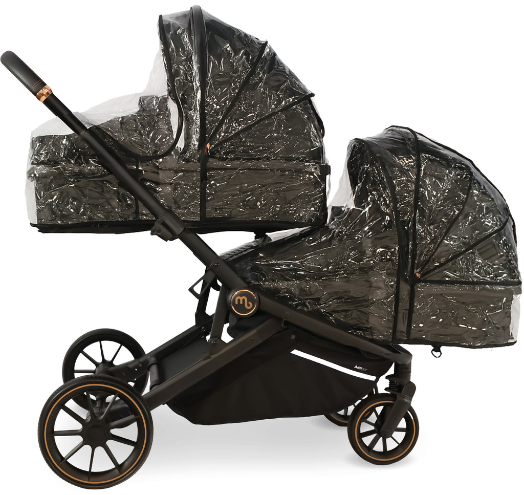 tandem double stroller rain cover Raincover for MB33 Tandem Pushchair – My Babiie