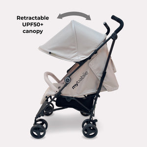 My Babiie MB02 Plus Lightweight Stroller - Oatmeal